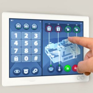 alarm system display on wall