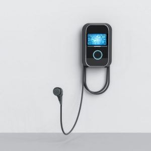 Ev charging station on wall