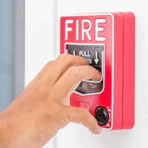 Hand pulling fire alarm